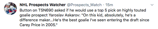 Le trône de Carey Price menacé...