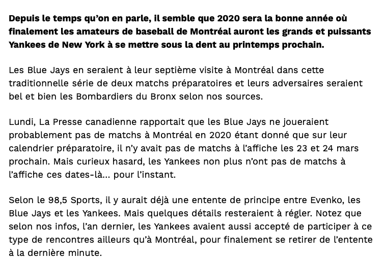 Les YANKEES à Montréal!!!!!!!