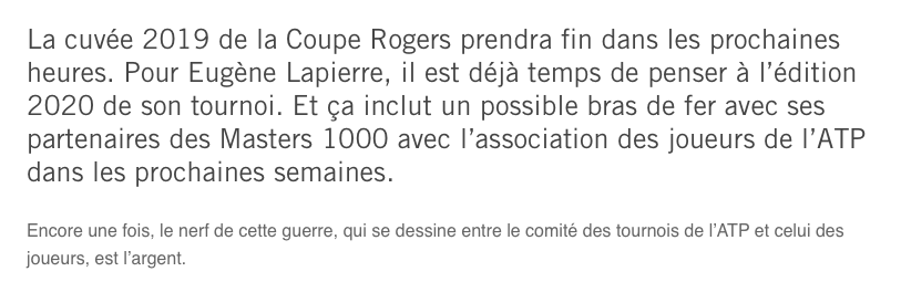 LOCK-OUT dans la LNH...GRÈVE des joueurs au TENNIS?