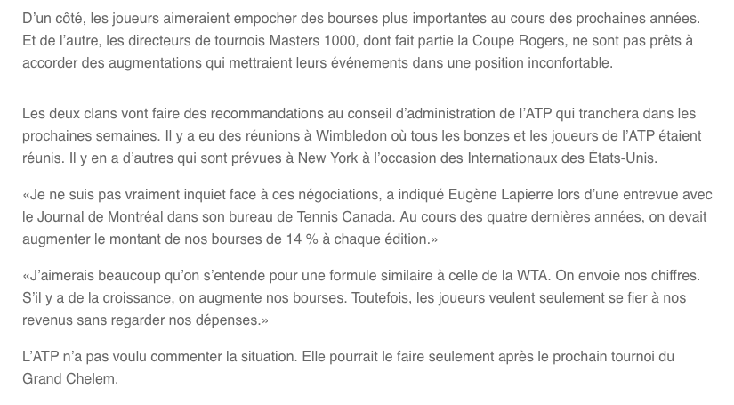 LOCK-OUT dans la LNH...GRÈVE des joueurs au TENNIS?