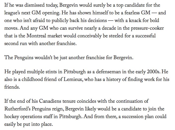 Marc Bergevin dans les candidats pour remplacer Jim Rutherford ?