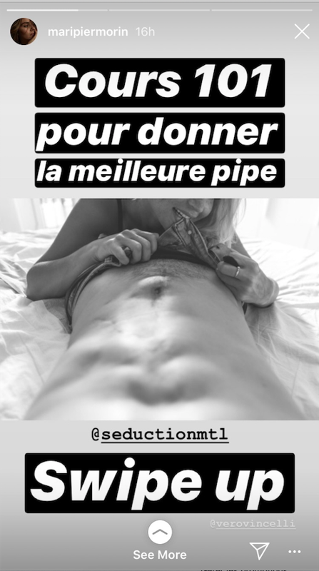 Maripier Morin montre aux petites filles comment faire une PIPE....