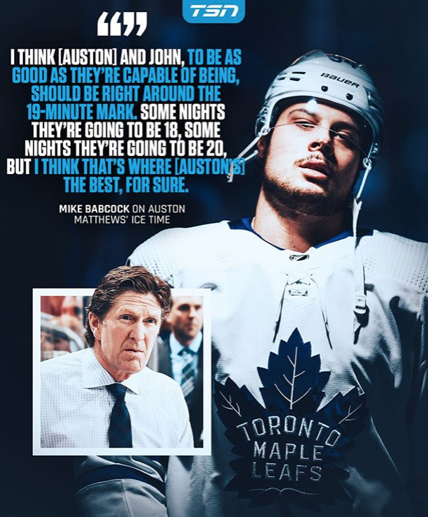 Mike Babcock lance un message à Auston Matthews...