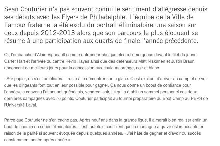 On ne comprend pas trop l'EXCITATION autour d'Alain Vigneault à Philadelphie....