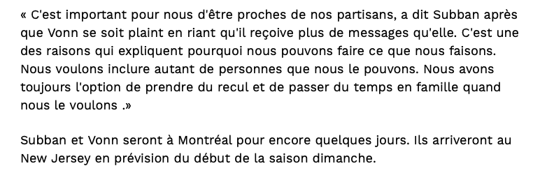 PK Subban affirme que le CH a MOINS DE CLASSE que les Devils...