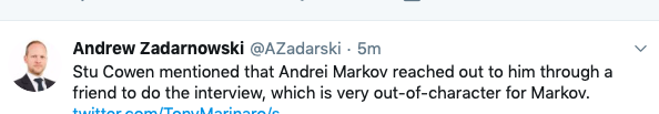 Quand on vous disait....Qu'Andrei Markov MENDIAIT une JOB à Marc Bergevin...