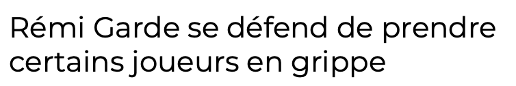 Rémi Garde a des CHOUCHOUS et des BOUC-ÉMISSAIRES?