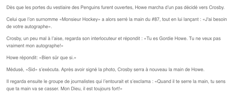 Sidney Crosby....LE MEILLEUR JACK de l'HISTOIRE de la LNH....