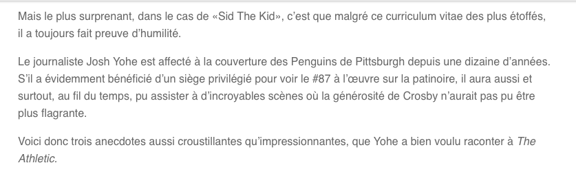 Sidney Crosby....LE MEILLEUR JACK de l'HISTOIRE de la LNH....