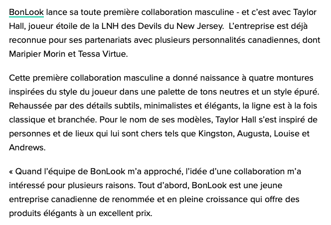 Taylor Hall à Montréal....avec ses lunettes....