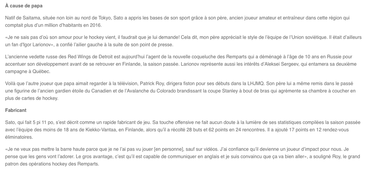 Tout le monde parle d'un VOL à Québec..