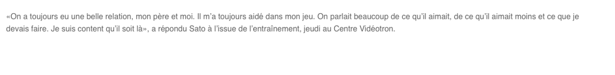 Cela pourrait convaincre Geoff Molson d'engager le ROI comme DG ou COACH l'été prochain...