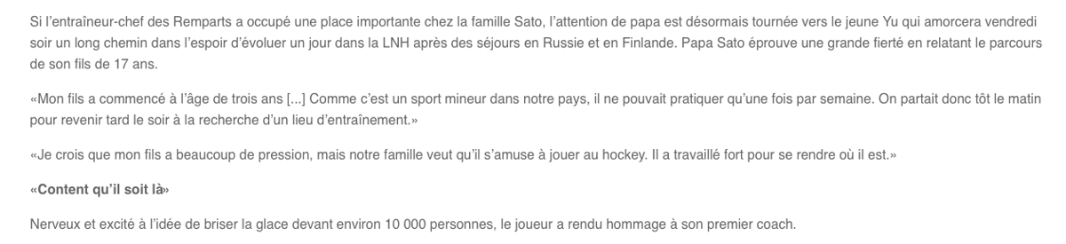 Cela pourrait convaincre Geoff Molson d'engager le ROI comme DG ou COACH l'été prochain...