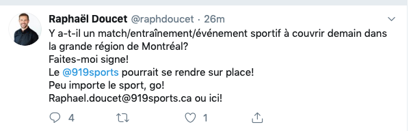 C'est rendu que le 91,9 Sports..