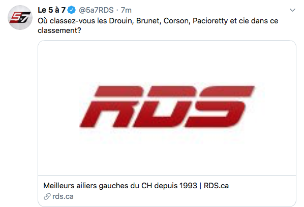C'est sûr que RDS font une joke...