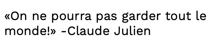 Claude Julien vous prépare...