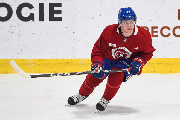 Cole Caufield à Montréal au printemps 2020....