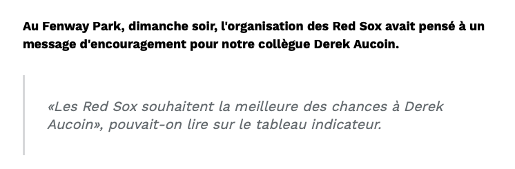 Ils ont pensé à Derek Aucoin...