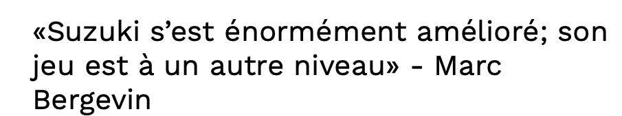 Imaginez les FRISSONS de Nick Suzuki...