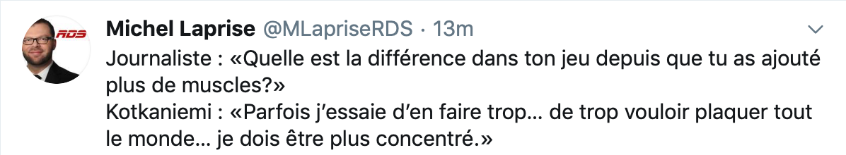 KK avoue qu'il essaie de se servir de ses nouveaux muscles...