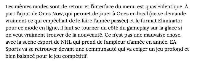 La CRITIQUE de NHL 20...