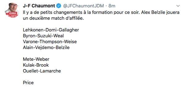 Le CH veut lui donner un dernier bonbon, avant de l'envoyer à Laval...