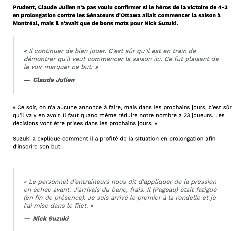 Le KID méritait son BONBON dès hier soir...