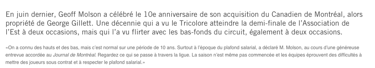 Le PROPRIO le PLUS HYPOCRITE de l'HISTOIRE de la LNH..