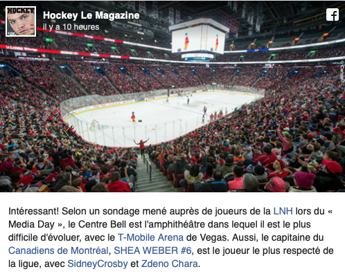 Les FEFANS du TEMPLE...Et Shea Weber...