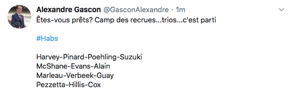 Les trios commencent à se former...