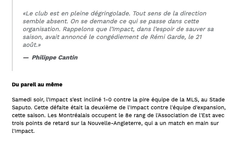L'IMPACT de Montréal....bientôt VENDU?
