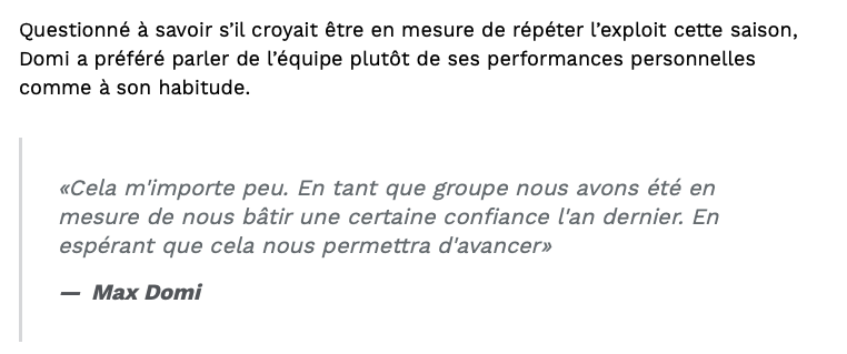 Max Domi tente de nous BERNER....