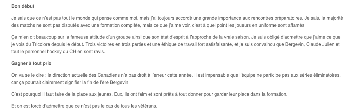 Michel Bergeron sait trop bien...que Bergevin....