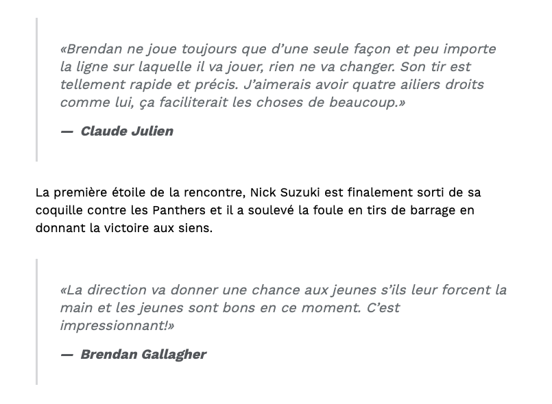Nick Suzuki à deux doigts de Montréal....