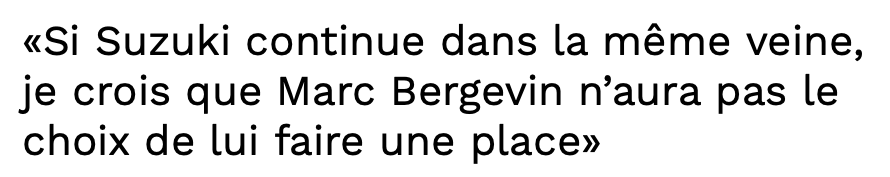 Nick Suzuki doit être EMBALLÉ par les propos de Mario Tremblay...