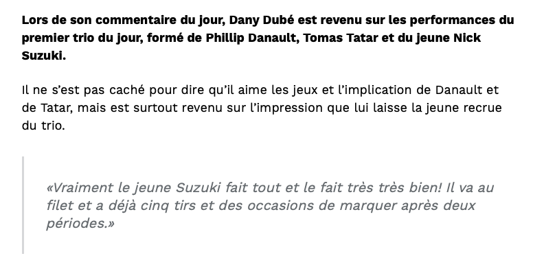 Nick Suzuki va bientôt se chercher un APPART à Montréal....