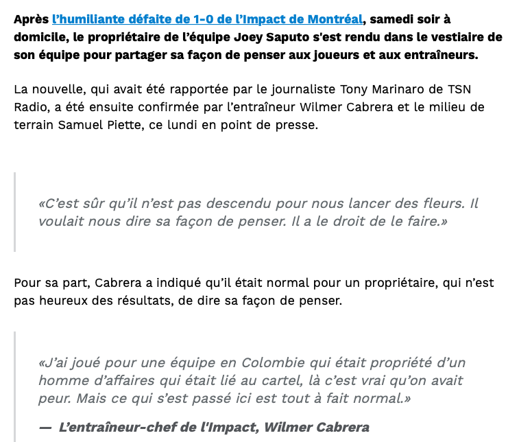 Pourquoi Geoff Molson ne PÈTE JAMAIS de COCHE à ses joueurs?