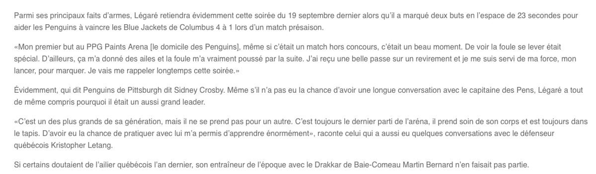 Pourquoi Trevor Timmins n'a pas sélectionné Nathan Légaré.