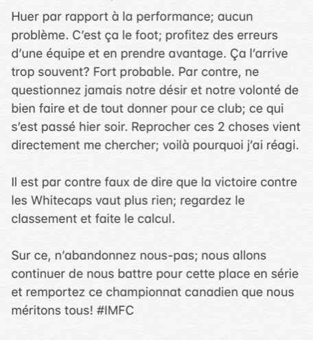 Samuel Piette est rendu à répondre aux ULTRAS sur twitter....