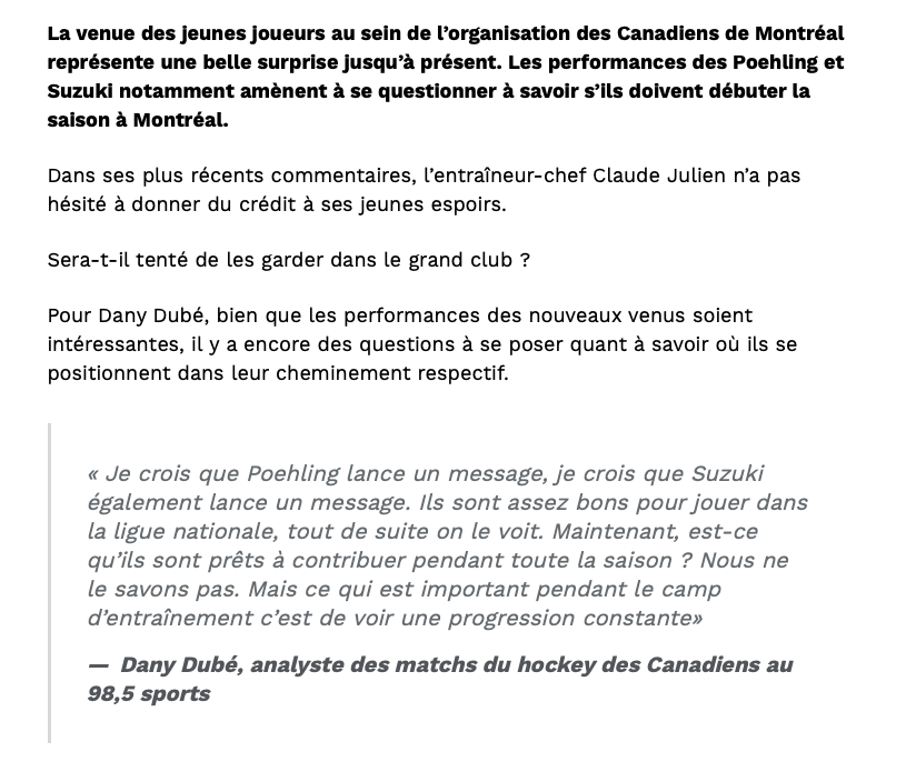 Si Dany Dubé était COACH du CH...