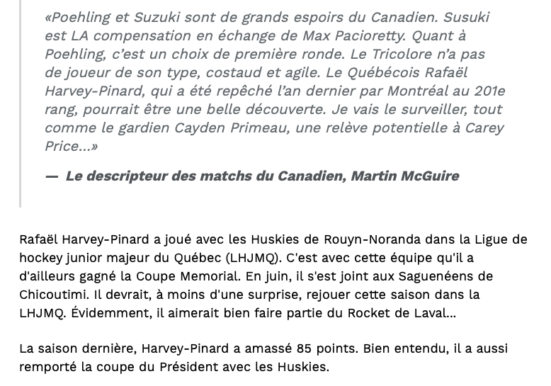 Si Harvey-Pinard n'était pas Québécois...
