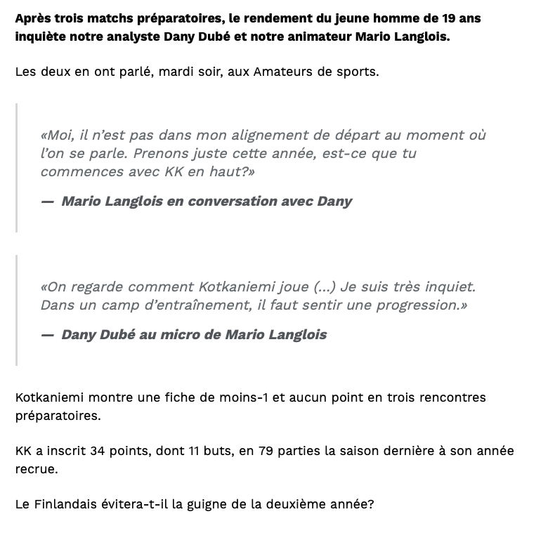 Tout le Québec s'inquiète...pour Jesperi Kotkaniemi.....