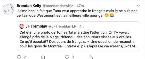 TUNA veut apprendre le FRANÇAIS à Westmount..
