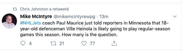 Ville Heinola a gagné son PARI....