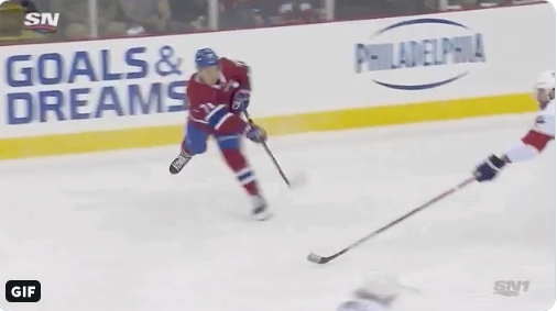 WOW...Jake Evans joue du gros HOCKEY !!!