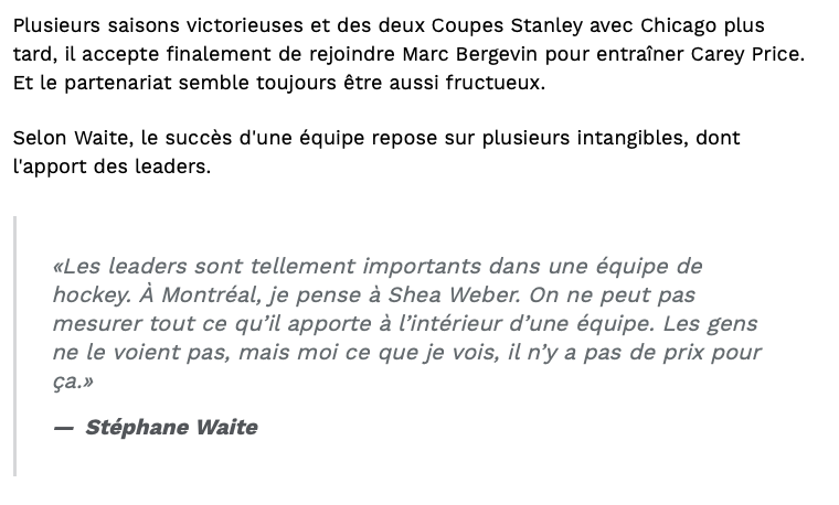 Au tour de Stéphane Waite de protéger Shea Weber..