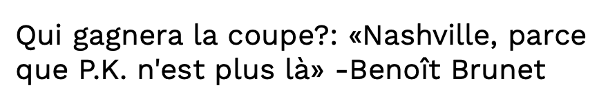 Benoît Brunet DÉTESTE VRAIMENT PK Subban...