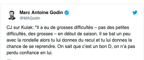 Brett Kulak aurait été TERRASSÉ par les propos de Claude Julien.