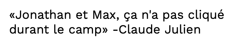 Ça n'a juste pas CLIQUÉ sur la glace....