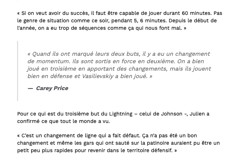 Claude Julien VISE le trio de KK....